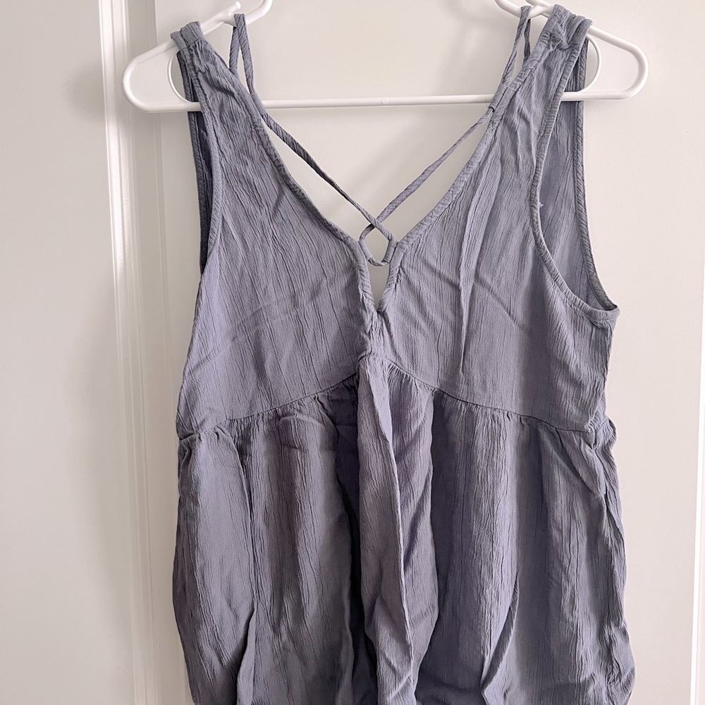 American Eagle keyhole Top Womens boho Flounce Flowy with tie back